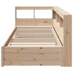 vidaXL Lit bibliothèque sans matelas 75x190 cm bois de pin massif