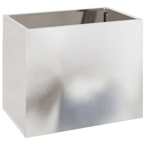 vidaXL Cache-pot de jardin Argent 50 x 32 x 40 cm Acier inoxydable