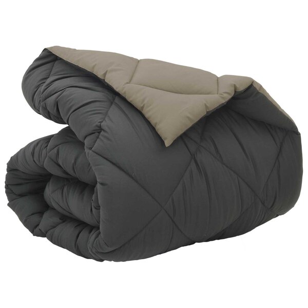 vidaXL Duvet d'hiver Gris clair et anthracite 200 x 140 cm Microfibre