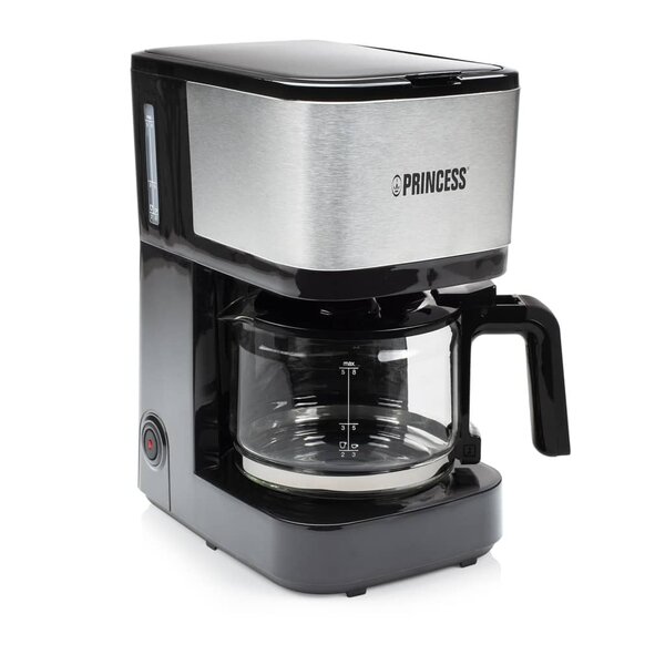 Princess Machine à café à filtre Compact 8 600 W 0 75L Noir et argenté