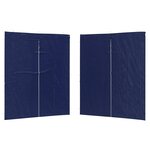 vidaXL Mur de tente de fête 2 pièces 200 x 195 cm Bleu PE et acier