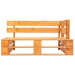 vidaXL Banc d'angle palette de jardin bois marron miel