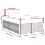 vidaXL Sommier à lattes de lit et matelas Gris clair 120x200cm Velours