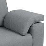 Canapé Loveseat vidaXL Gris clair 140 cm en tissu