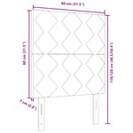 vidaXL Tête de lit LED design blocs diamants gris clair 80 cm velours