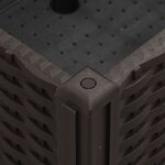 vidaXL Jardinière à roulettes marron 100x80x54 cm PP