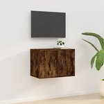vidaXL Meuble TV mural Chêne fumé 57x34 5x40 cm