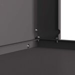 vidaXL Braise Noir 80 x 50 x 96 cm Acier laminé à froid