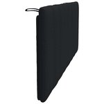 vidaXL Coussin de tête de lit Hanko noir 120 cm tissu