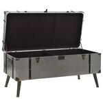 vidaXL Table basse MDF et aluminium 102x51x47 5 cm