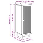 vidaXL Buffet Gris béton 33 x 34 5 x 90 cm Bois d'ingénierie