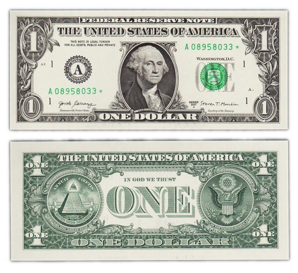 Billet de collection 1 dollar 2017 etats unis - neuf - p544 - étoile - billet de remplacement
