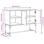 vidaXL Buffet sonoma gris 100x40x79 5 cm bois d'ingénierie