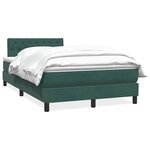 vidaXL Sommier à lattes de lit et matelas vert foncé 120x210cm velours