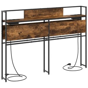 vidaXL Tête de lit de rangement Chêne fumé 135 cm Bois d'ingénierie