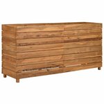 vidaXL Lit surélevé 150x40x72 cm bois de teck recyclé et acier
