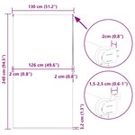 vidaXL Store enrouleur de douche 130x240 cm largeur du tissu 126 cm