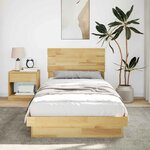 vidaXL Cadre de lit avec tête de lit sans matelas 90x190 cm