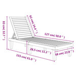 vidaXL Chaise longue noir 155x58x83 cm polypropylène