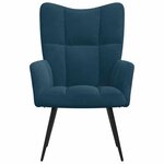 vidaXL Chaise de relaxation Bleu Velours