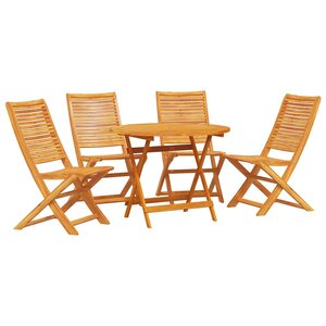 vidaXL Ensemble de salle à manger pour jardin 5 pc Marron