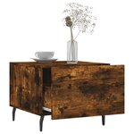 vidaXL Tables basses 2 Pièces chêne fumé 50x50x40 cm bois d'ingénierie