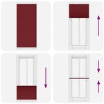 vidaXL Store plissé rouge bordeaux 100x200 cm largeur du tissu 99 4 cm