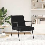 vidaXL fauteuil Noir 59 x 75 x 78 cm tissu
