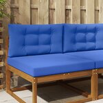vidaXL Coussin de canapé d'extérieur 2 Pièces Bleu royal Polyester