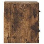 vidaXL Cabinet de chevet mural Chêne fumé 34 5 x 33 x 40 cm