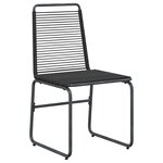 vidaXL Chaises de jardin 2 Pièces Noir 48 x 55 x 89 5 cm Rotin