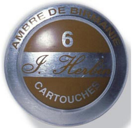 Boîte de 6 cartouches d'encre standard Ambre de birmanie x 6 HERBIN