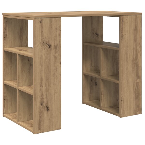 vidaXL Bureau d'angle Chêne artisanal Bois d'ingénierie Moyen Élégant