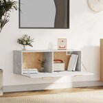 vidaXL Armoire murale Gris béton 100x36 5x35 cm Bois d'ingénierie