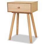 vidaXL Table de chevet 2 Pièces Bois de pin massif 40 x 30 x 61 cm Marron