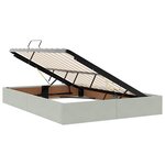 vidaXL Lit avec rangement et LED Gris clair 140 x 190 cm Velours