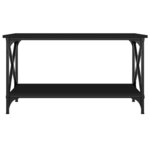 vidaXL Table basse Noir 80x45x45 cm Bois d'ingénierie et fer