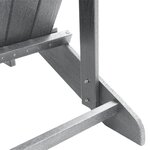 Chaises Adirondack vidaXL avec repose-pieds 2 Pièces Gris clair HDPE