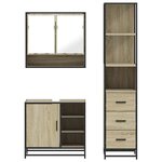 vidaXL Ensemble de meubles de salle de bain 3 Pièces chêne sonoma