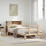 vidaXL Lit bibliothèque sans matelas 90x190 cm bois de pin massif
