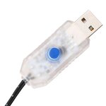 vidaXL Palmier à LED 136 LED Blanc chaud 220 cm