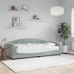 vidaXL Lit de jour avec matelas gris clair 80x200 cm velours