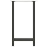 vidaXL Pieds de table de bar Anthracite 2 pièces 40 x (90-91) cm Acier