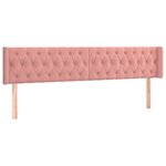 vidaXL Tête de lit avec oreilles Rose 183x16x78/88 cm Velours