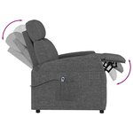 vidaXL Fauteuil Gris foncé Tissu