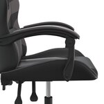 vidaXL Chaise de jeu Noir et gris Similicuir