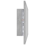 vidaXL Miroir à LED de salle de bain Gris béton 80x8 5x37 cm Acrylique