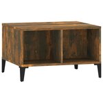 vidaXL Table basse Chêne fumé 60x50x36 5 cm Bois d'ingénierie