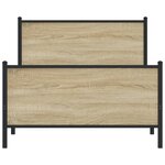 vidaXL Cadre de lit en métal sans matelas chêne sonoma 100x190 cm