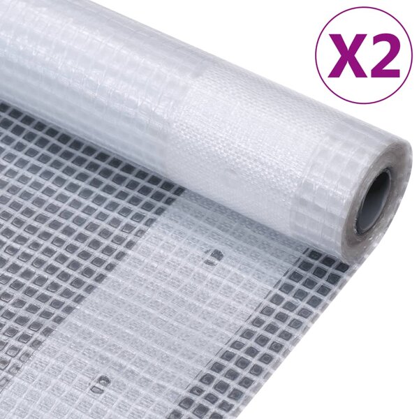 vidaXL Bâches Leno 2 Pièces 260 g/m² 3x5 m Blanc